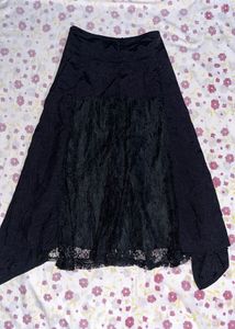 Black grunge Lace Skirt