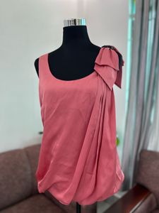 Elegant Pink Sleeveless Drape H&amp;M Top