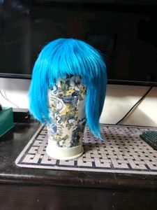 light Blue Bob bulma dragon ball cosplay Wig
