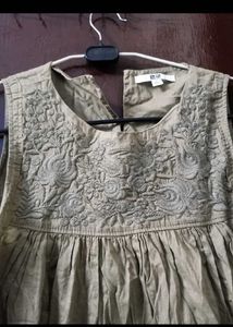 Embroidered Sleeveless Top