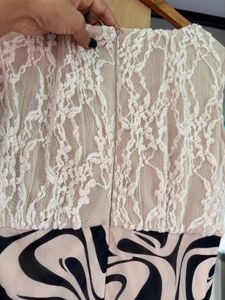 Stylish Maxi Dress with Lace Top