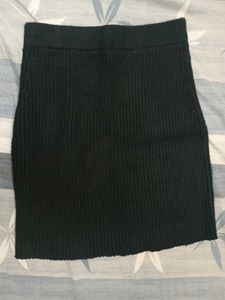 Ribbed Knit Mini Skirt