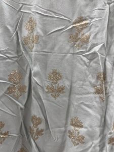 Light Blue Kurta with Golden Print - Unused