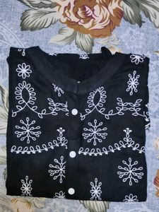 Black Codset with all over Embroidery