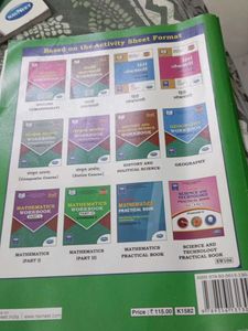 work book maths2 and marathi 1 chapter used