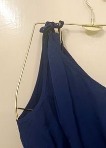 Blue One-Shoulder Midi Dress