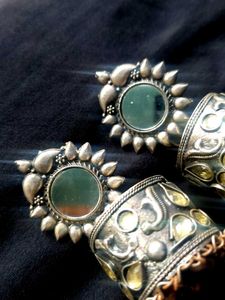 Silver Jhumka Earrings