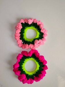 Handmade Floral Hair Ties set