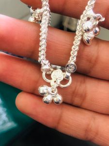 Pure Silver Kids Payal (wt:-28.100g)