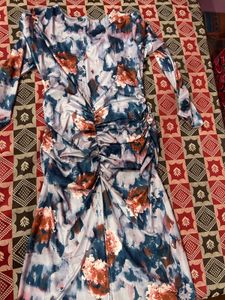 Floral Print Ruched Bodycon Dress