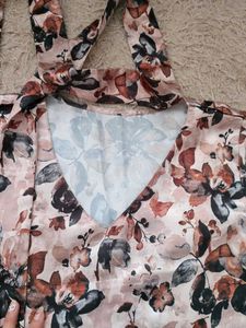 Floral Print Cold Shoulder Dress