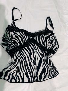 Zebra Print Camisole Top