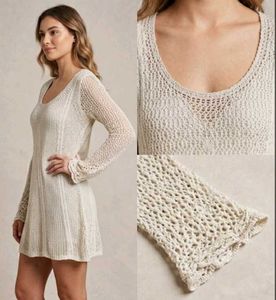 🌾 Boho Chic Crochet Dress ✨