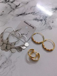 Earring Set - Hoop Earrings combo of 3 sets