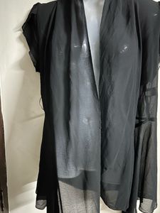 Elegant Black Sheer Kimono Top