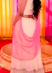 Vibrant yellow and pink lehnga choli