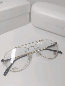 Aviator Style Eyeglasses with Gold Frame