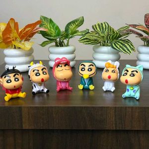 Shin Chan chibi anime action figures set of 6