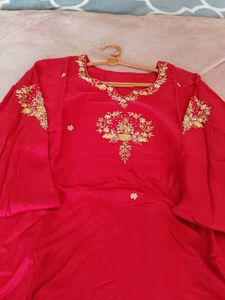 Elegant Red jordosi embroidary Kurta