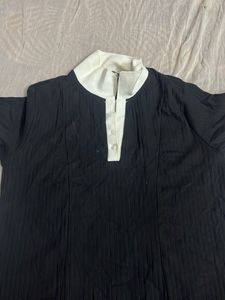 Classic Black &amp; White Collared Dress