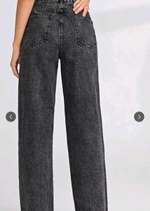 Gray Wash Wide Leg Jeans