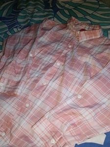 Pink Plaid Button-Up Shirt