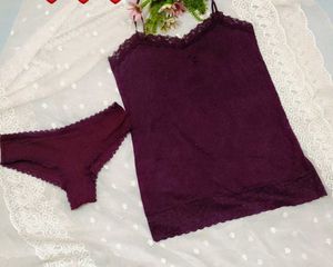 Purple Lace Trim Camisole with brief 👍