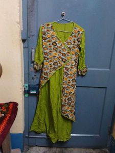 Green Floral Print Dress