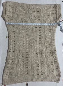 Cable Knit Woolen Sweater Dress / Long top