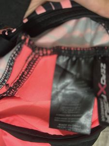 Pink &amp; Black Striped Bikini Top