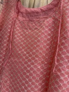 Elegant Pink Embellished Kurta and skirt