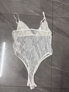 Floral lace sheer Leotard top adjustable straps
