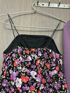 Floral Crop Top &amp; Bell Bottom Pants Set