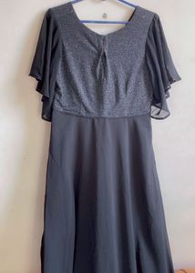 simple black A line dress