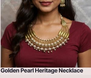 Golden Pearl Heritage Necklace Set