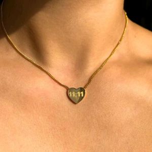 11:11 Heart Pendant Necklace