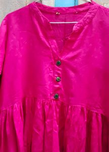 Vibrant Pink Tiered Tunic Top