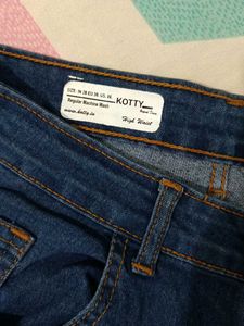 Blue Denim Wide Leg Jeans