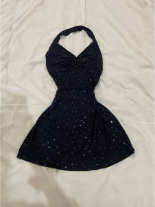 Sparkly Halter Neck Mini Dress