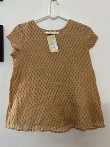 Boho Print Short Sleeve Kurta Top