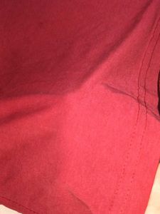 Benetton Red V-Neck T-Shirt