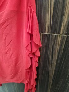 Newme Red Ruffled Maxi Dress