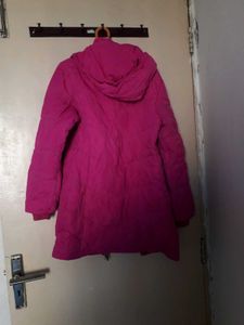 Pink Puffer Coat with Hood