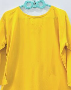 Bright Yellow Embroidered Kurta