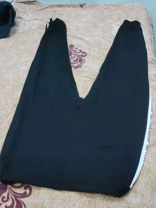 Black Joggers with Striped Side