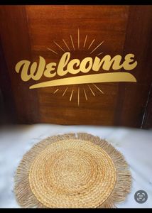 Jute Round Braided Placemat/doormat