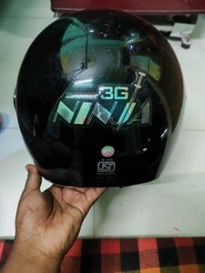 Glossy Black Motorcycle Helmet