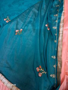 Peach Embroidered Kurta Set