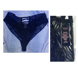 Victoria's Secret Black Lace Thong
