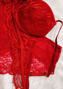 Red Lace Lingerie Set